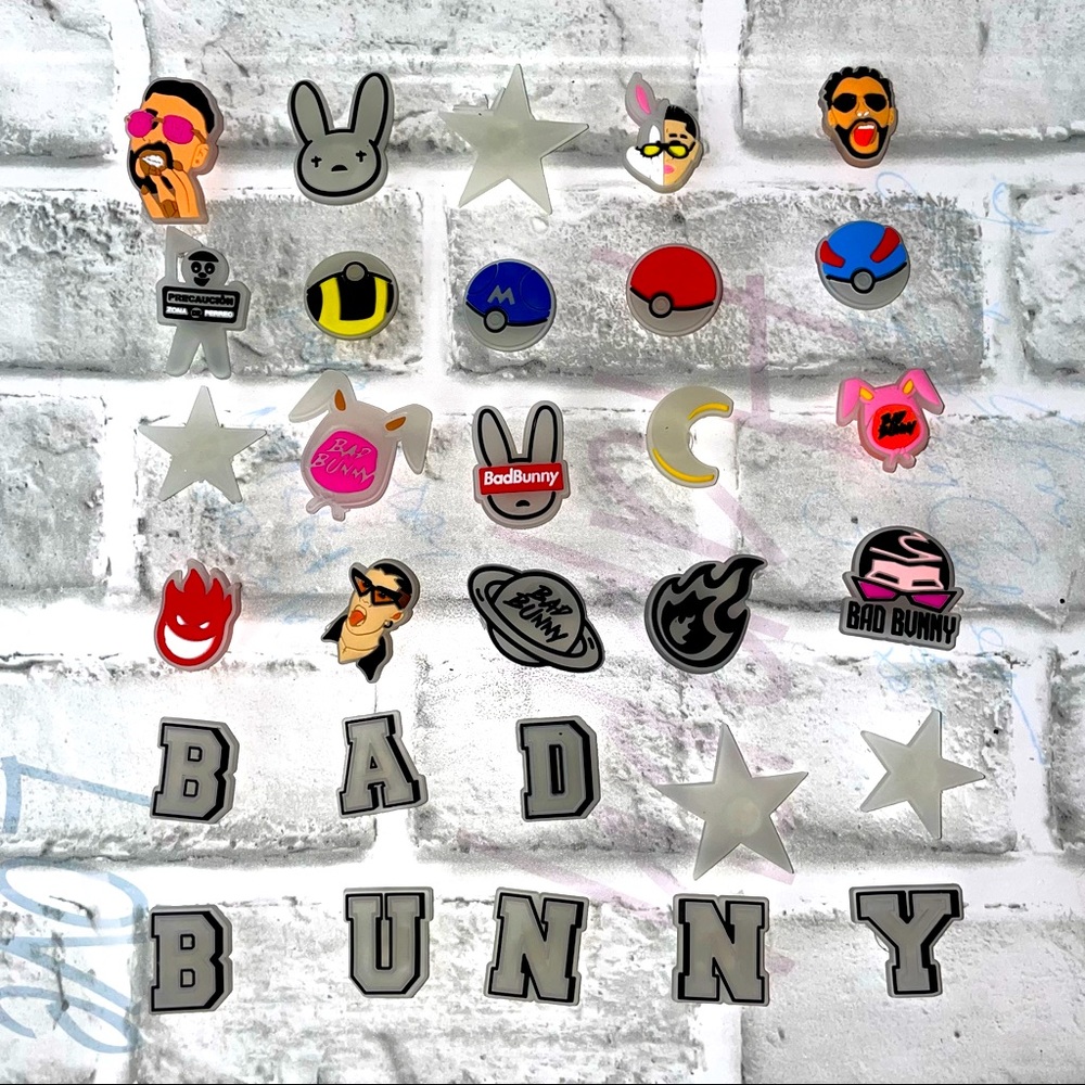 Bad Bunny Croc Charm set 30